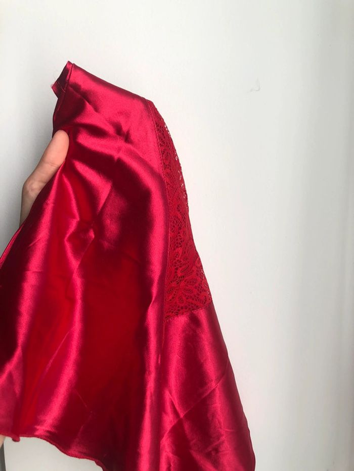ensemble short débardeur en satin rouge - photo numéro 3