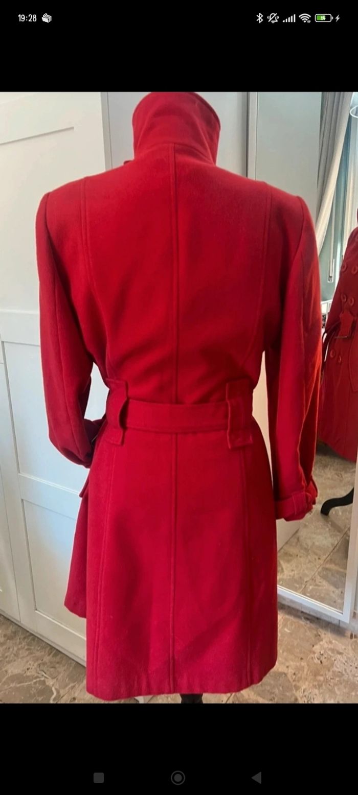 Manteau rouge cintré Zuiki - photo numéro 5