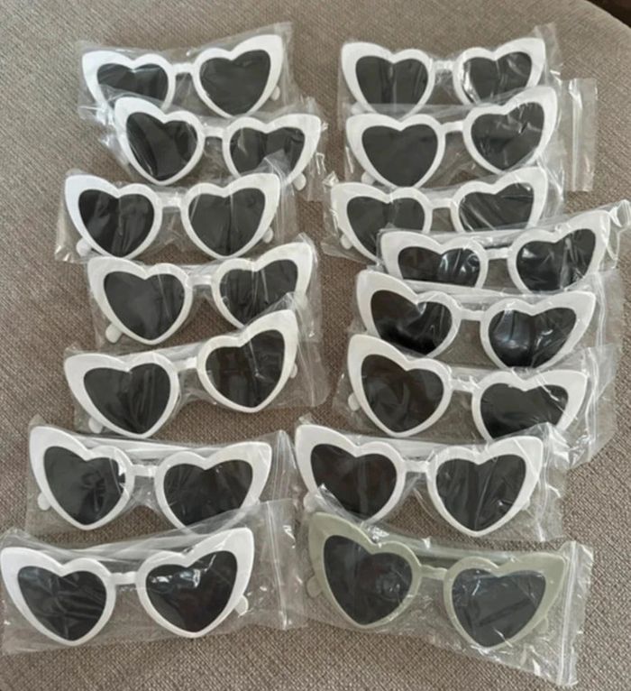 Lot 15 paires de lunettes cœur mariage evjf Photobooth - photo numéro 2