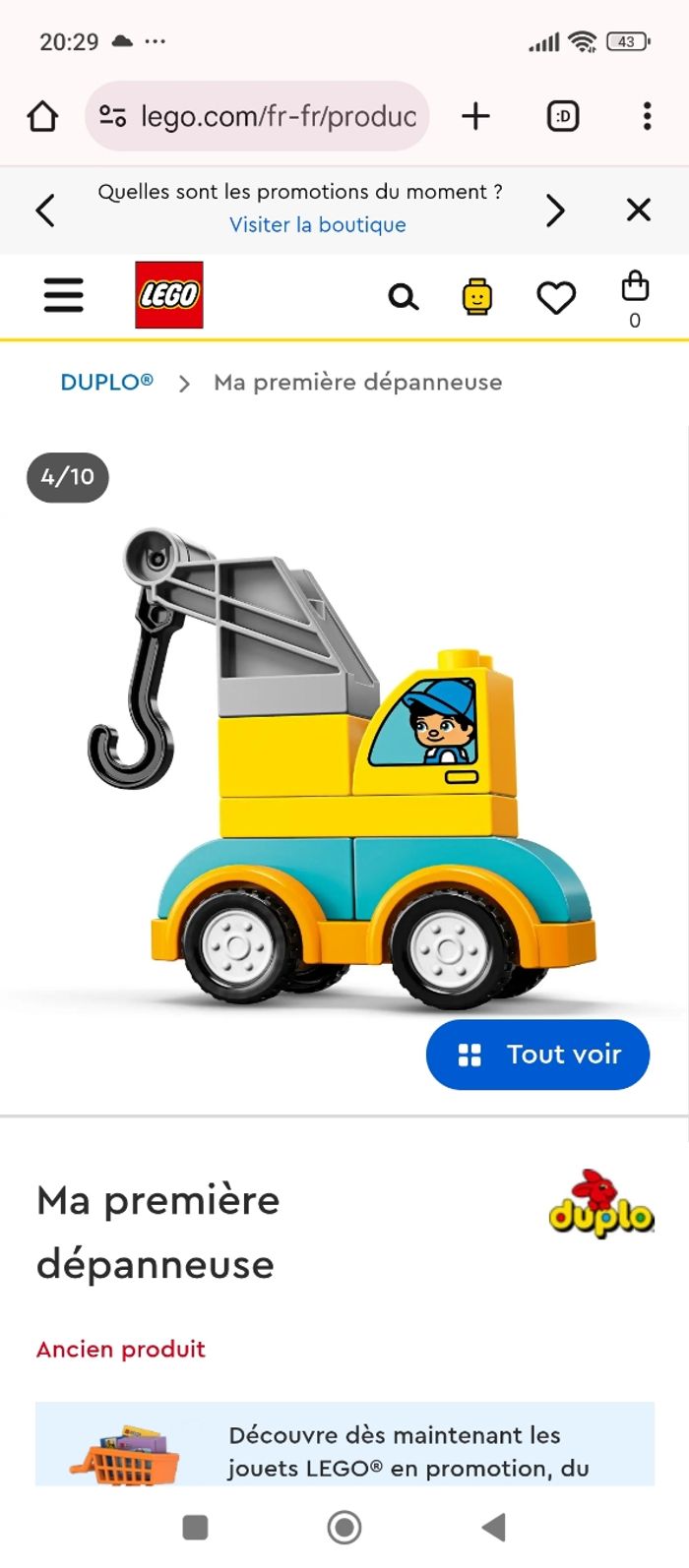 Dépanneuse lego duplo - photo numéro 5
