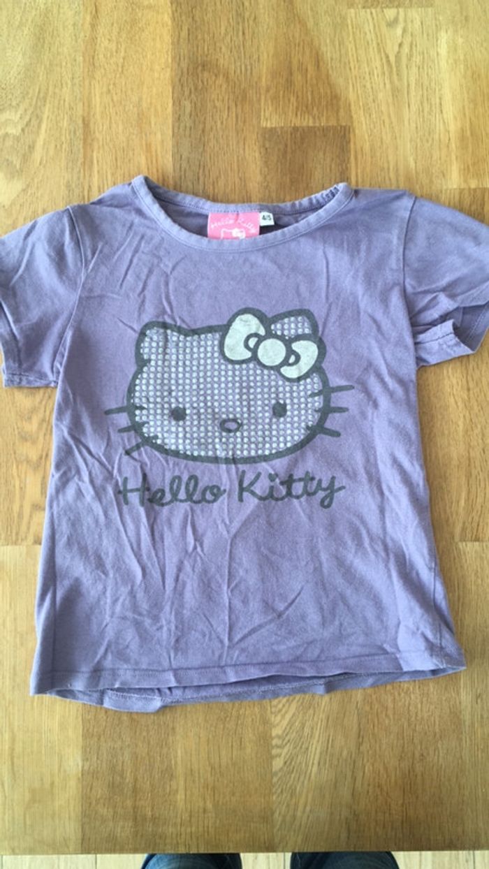 T-shirt manches courtes violet Hello Kitty