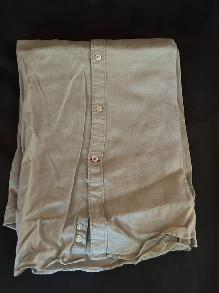 650 - chemise gris en lin - photo numéro 4