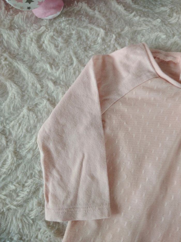 Tee shirt tunique chemise manches longues tulle Fille 3 mois Vertbaudet - photo numéro 3
