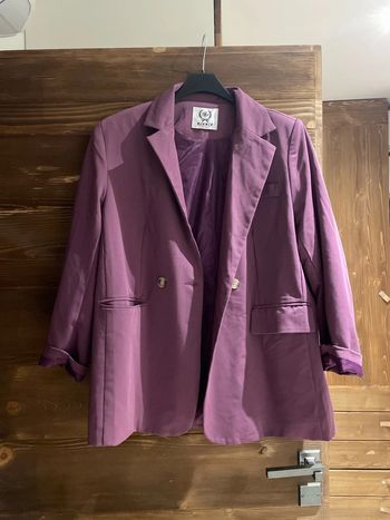 Veste de blazer oversized violet