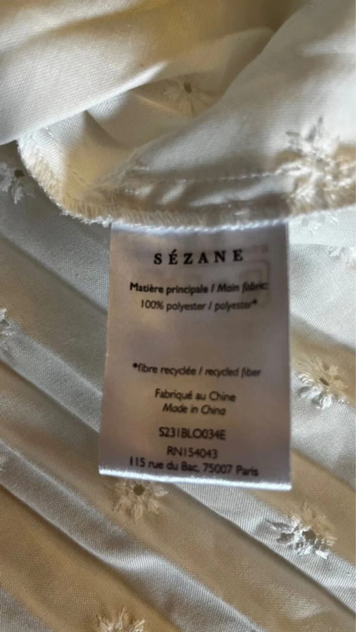 Blouse plissée brodée - photo numéro 9