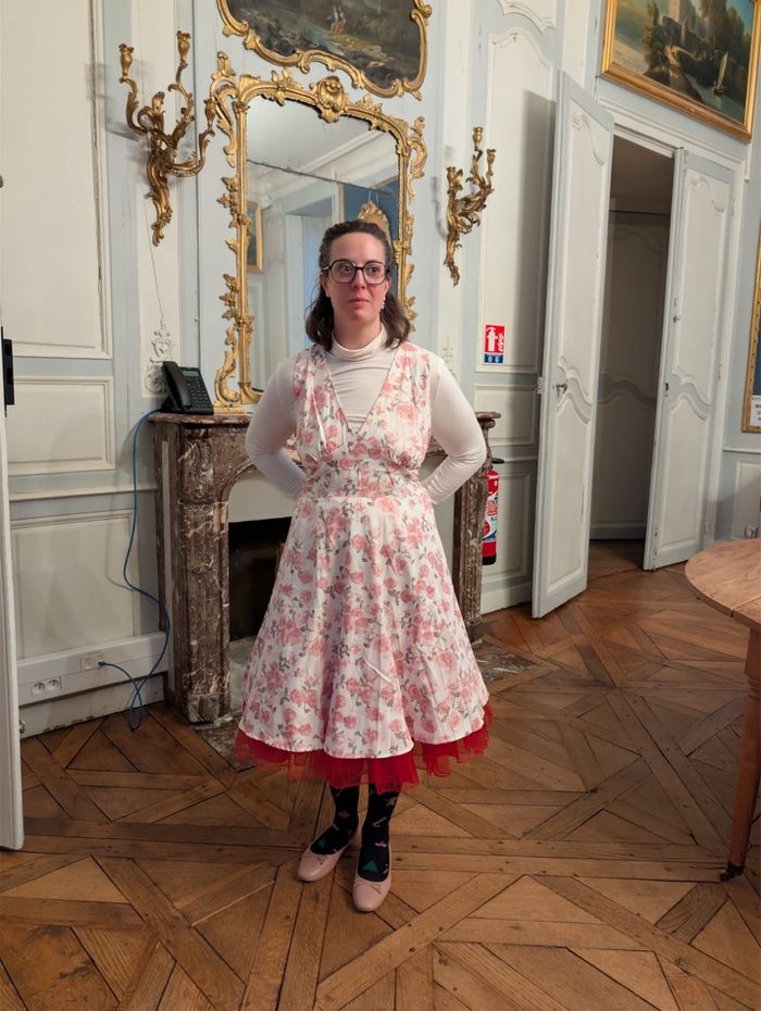 Robe rétro à fleur