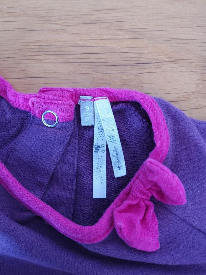 Robe violette et legging rose - photo numéro 3