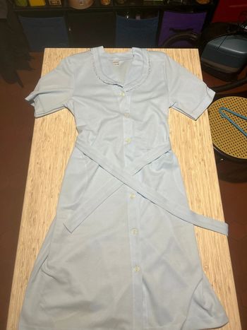 Robe vintage et kitsch bleu ciel matière polo 42 Arabesco