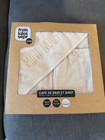 Cape de bain « Mini nous » Trois kilos sept