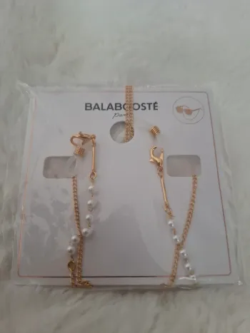 Chaîne de lunettes ou long collier doré