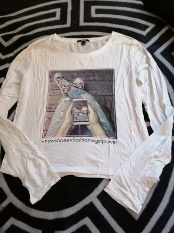 tee shirt  court longue manche femme