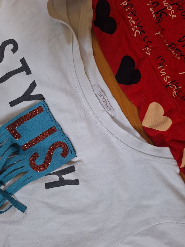 Lot 5 t-shirts femme taille M - photo numéro 3