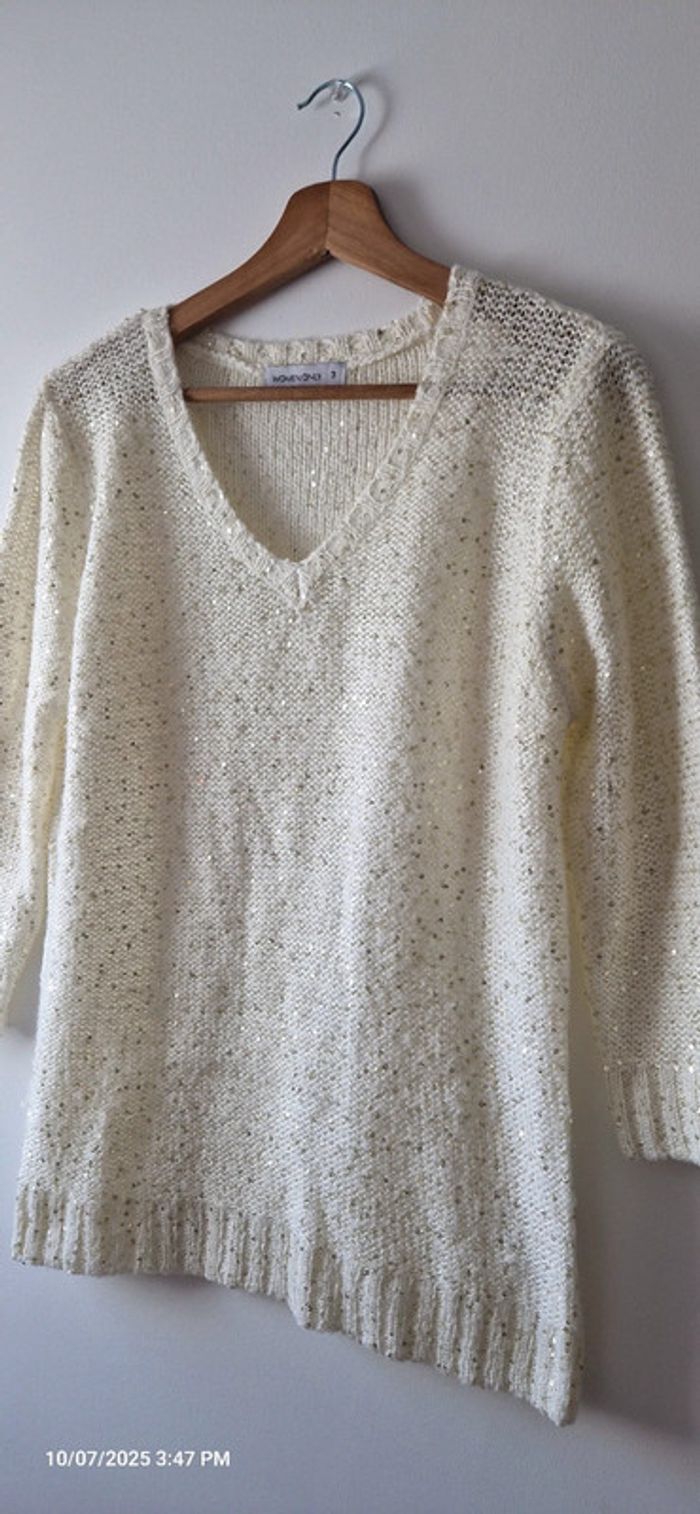 💞 Pull a sequins dorés - taille 3 💞 c8 - photo numéro 2