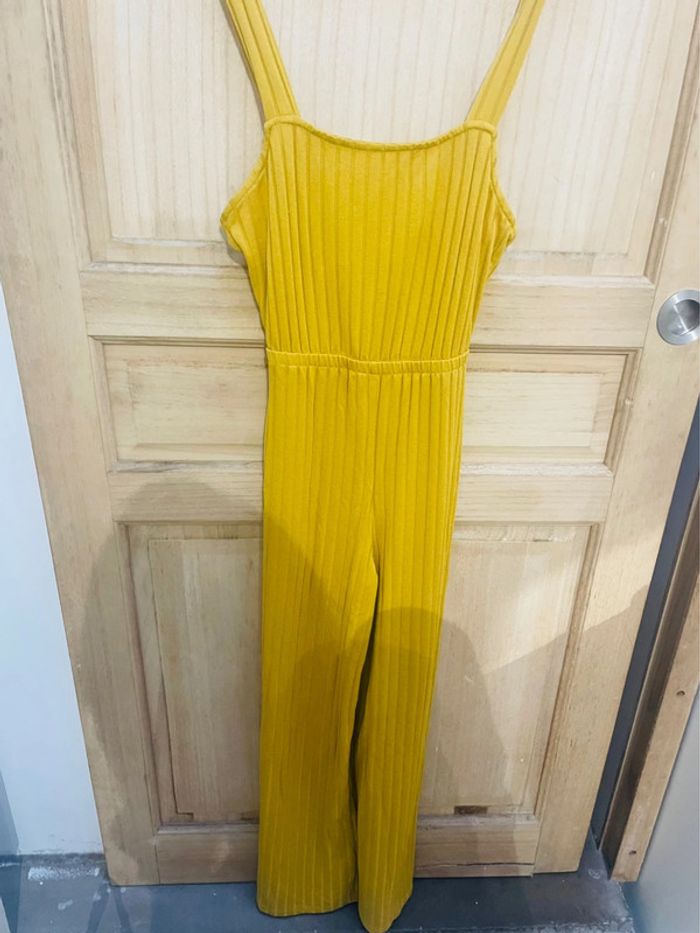 Combinaison jaune côtelée - Bershka - Taille S - photo numéro 3
