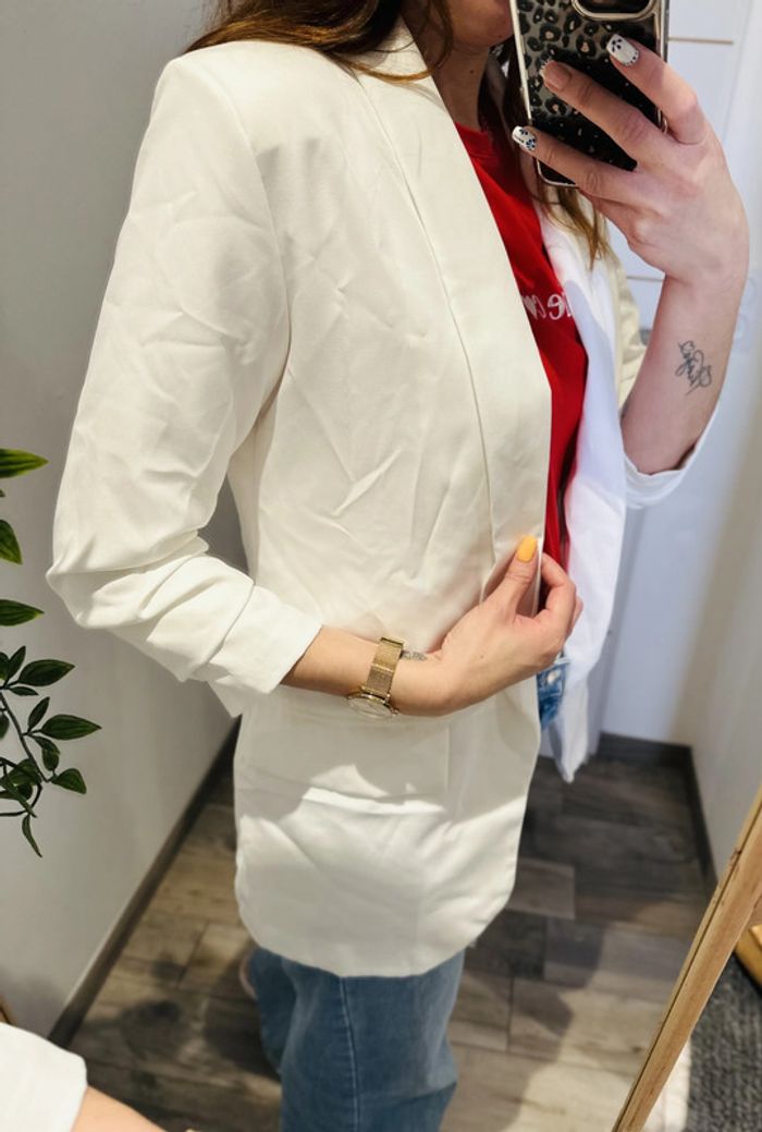 Blazer blanc cassé taille M NEUF - photo numéro 2