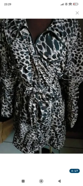 Trench leopard jacqueline Riu taille 36 neuf