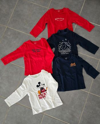 Lot de 5 tee shirts manches longues