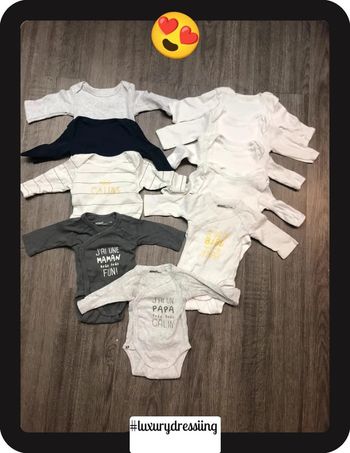 Lot 10 bodies 1mois manche longue neuf 🧸