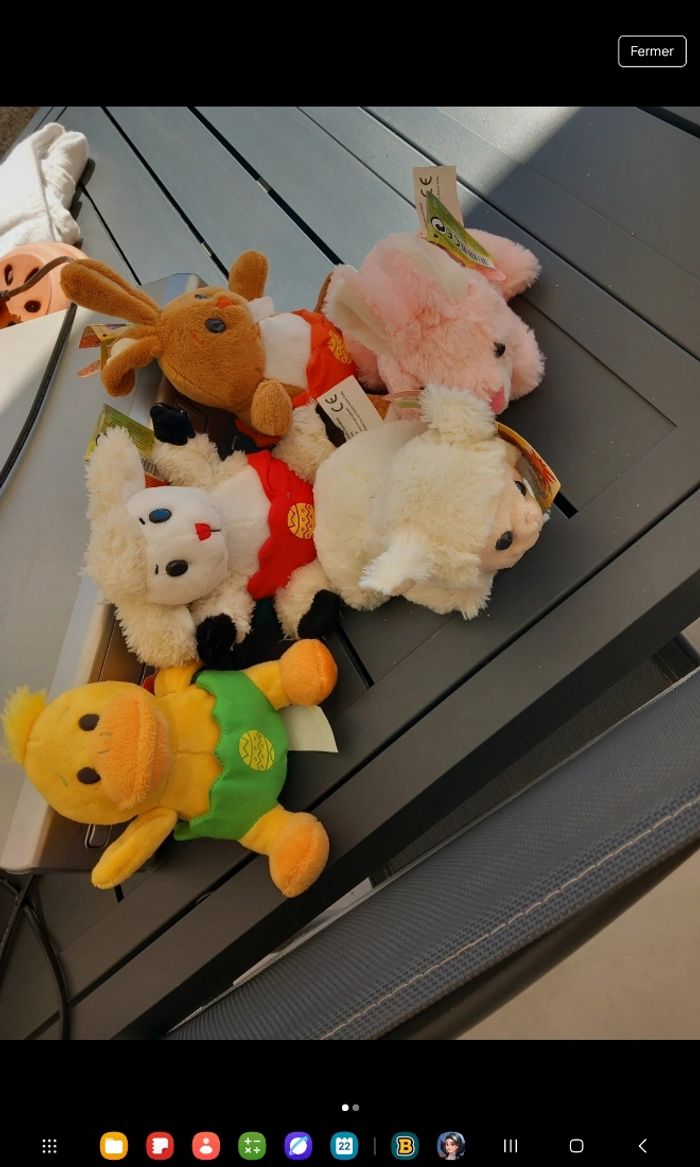 Chien à bascule peluches