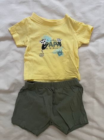 Ensemble Tee shirt et short Mots d’enfants 