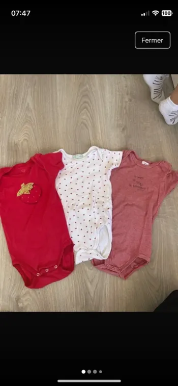 Lot de 3 bodies 24 mois/ 2 ans