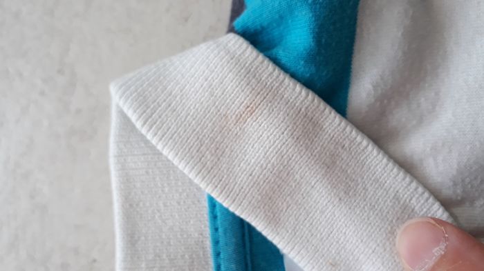 Polo rayé bleu, blanc, vert et gris - photo numéro 4