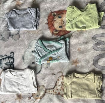 Lot de 5 bodys manches courtes taille 3 mois 