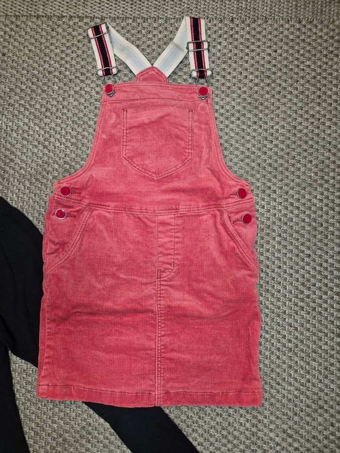 Ensemble robe orange velour et leggings noir - 6 ans - photo numéro 2