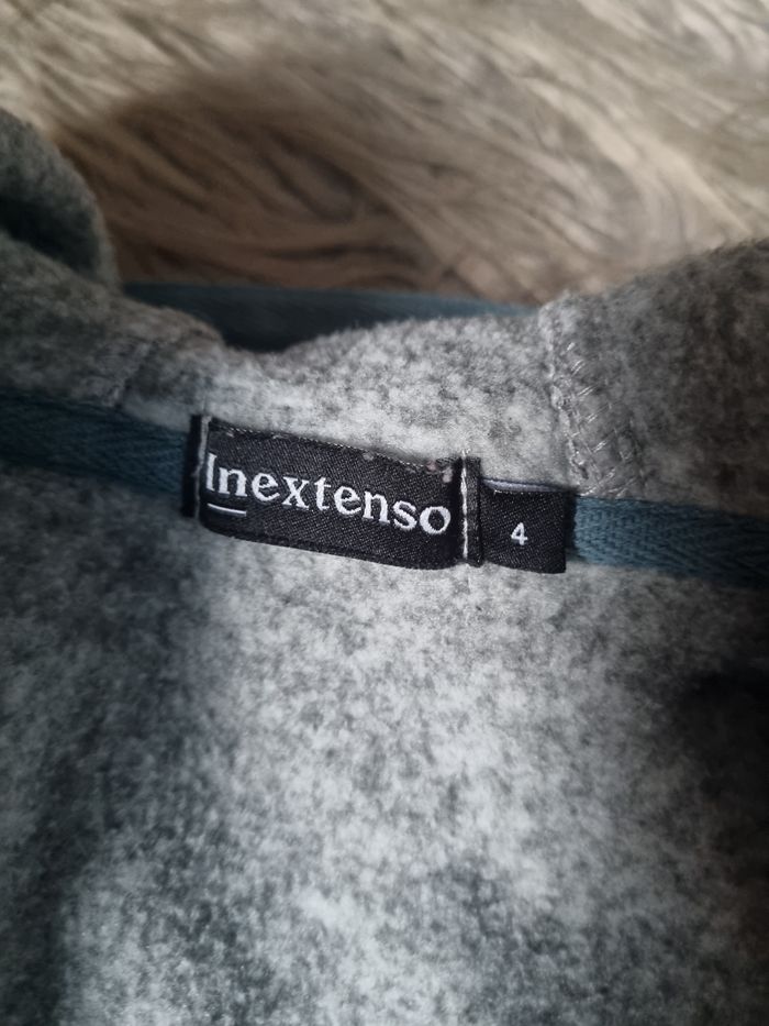 Gilet gris chiné zippée à capuche 4ans - photo numéro 3