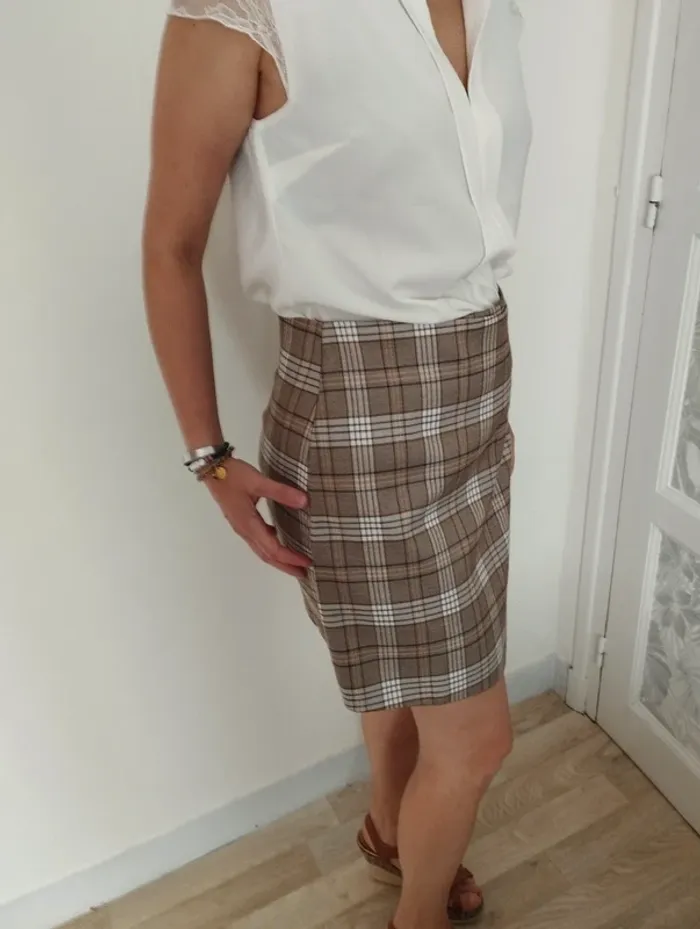 Jupe short à carreaux - photo numéro 2