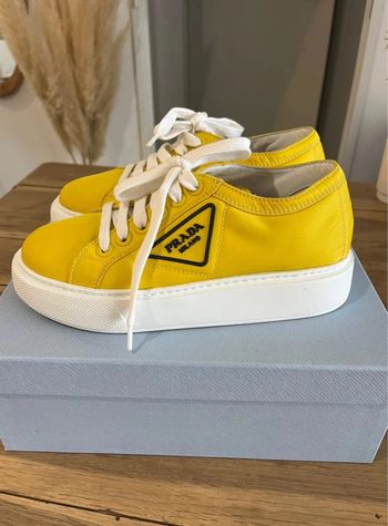Prada Nylon Gabardine Wheel Low Yellow