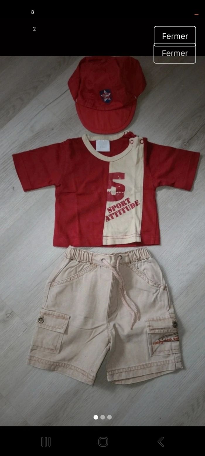 Ensemble 3 pièces garçon 3 mois