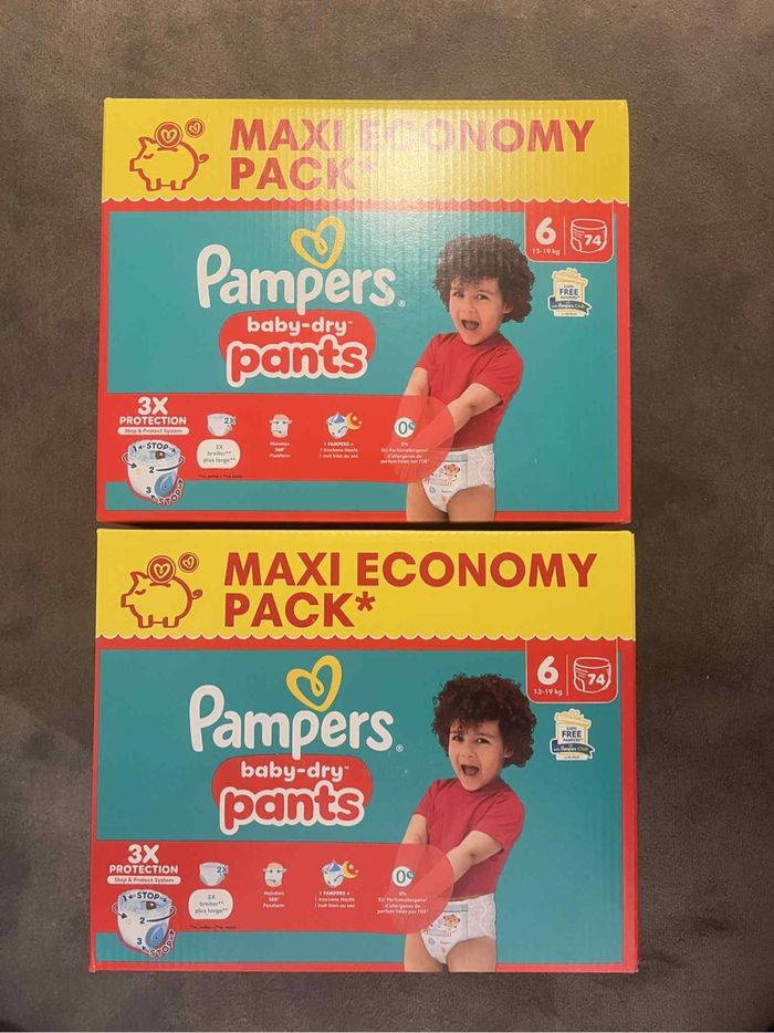 Pampers taille 6 pants maxi pack (2 cartons)