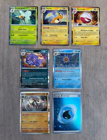 7 cartes Pokémon holographiques EV3.5 Série 151