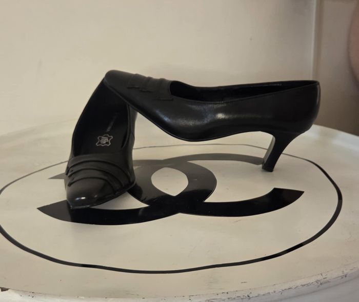 Escarpins DI FONTANA 36 Cuir Noir – Talon 6 cm – Comme Neufs – Élégants & Intemporels