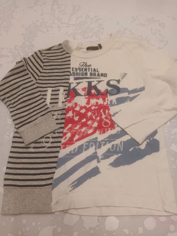 Lot 6 t-shirts Garçon 2ans Manches longues Très bon état Ikks - photo numéro 5
