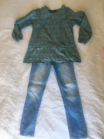 Blouse Lisa rose - legging 6 ans