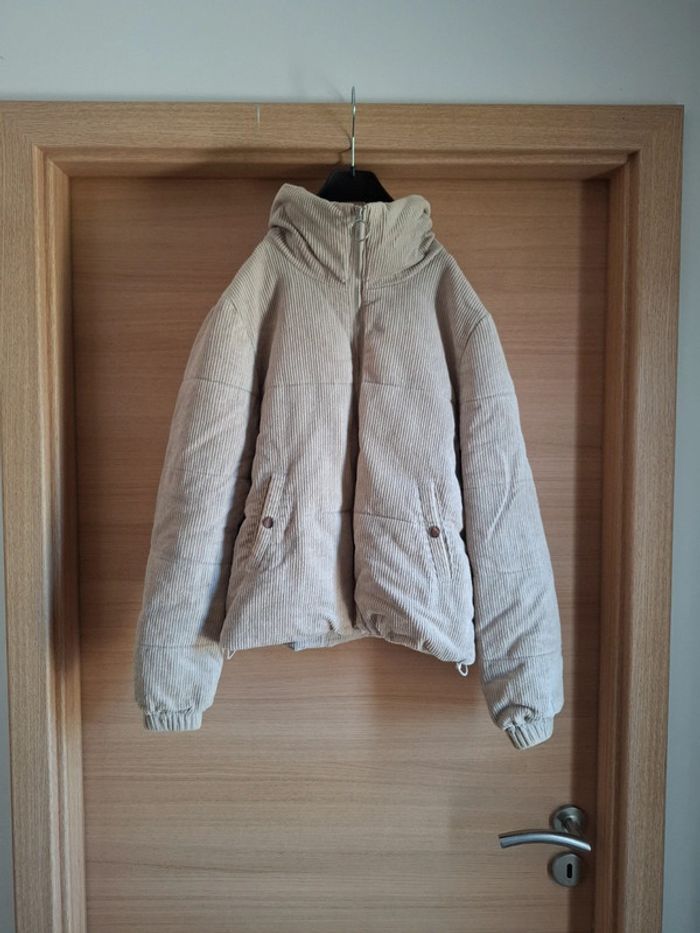 Veste doudoune beige velours côtelé Jennyfer (taille XS
