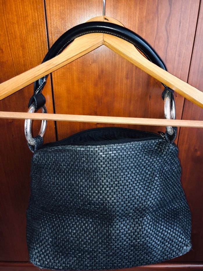 Sac à main noir tressé Séquoia 2