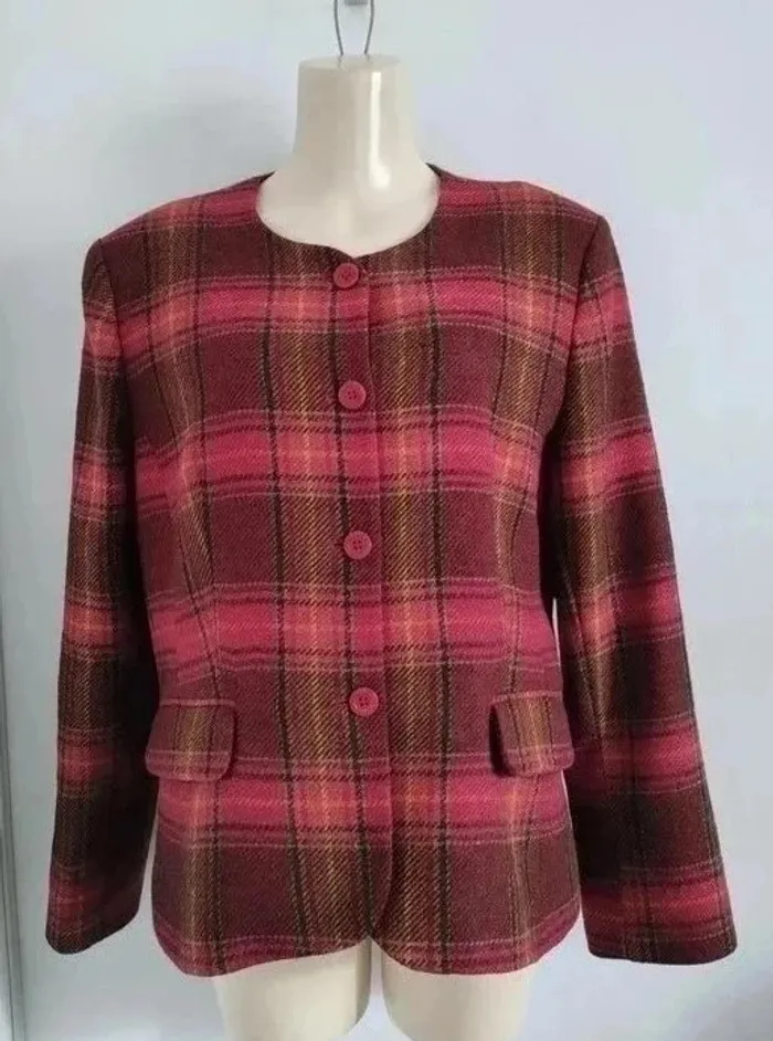 Veste à carreaux - Moon Shetland wool - Antonelle - taille 42/44