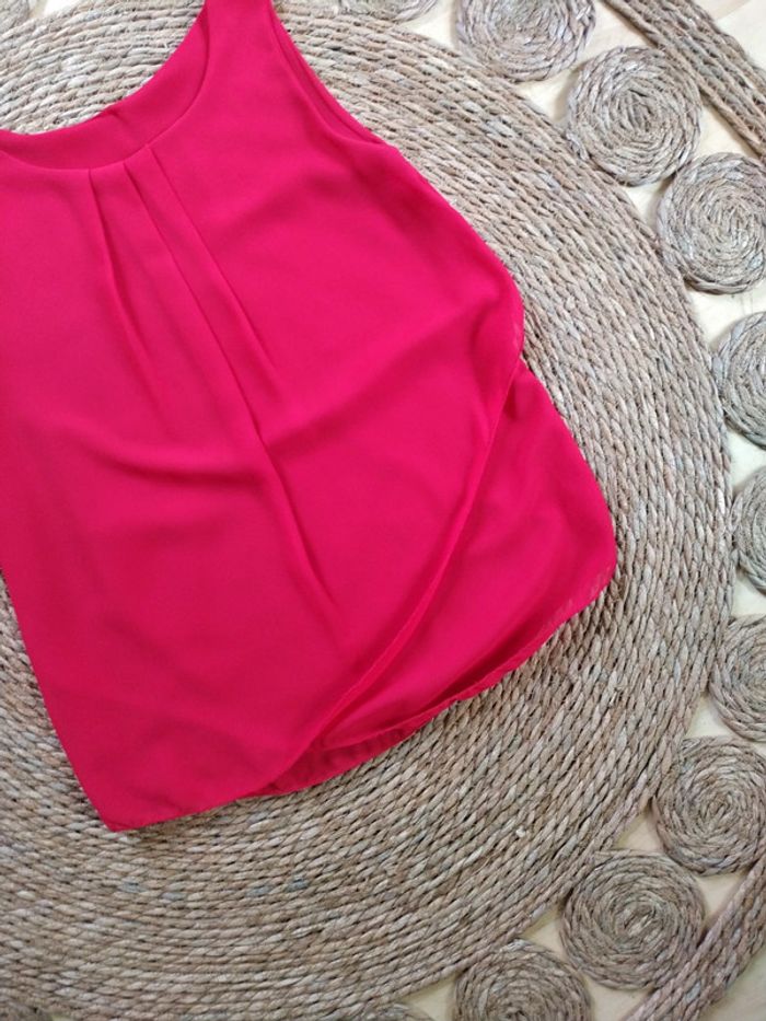 Top rouge en voile taille M - photo numéro 3