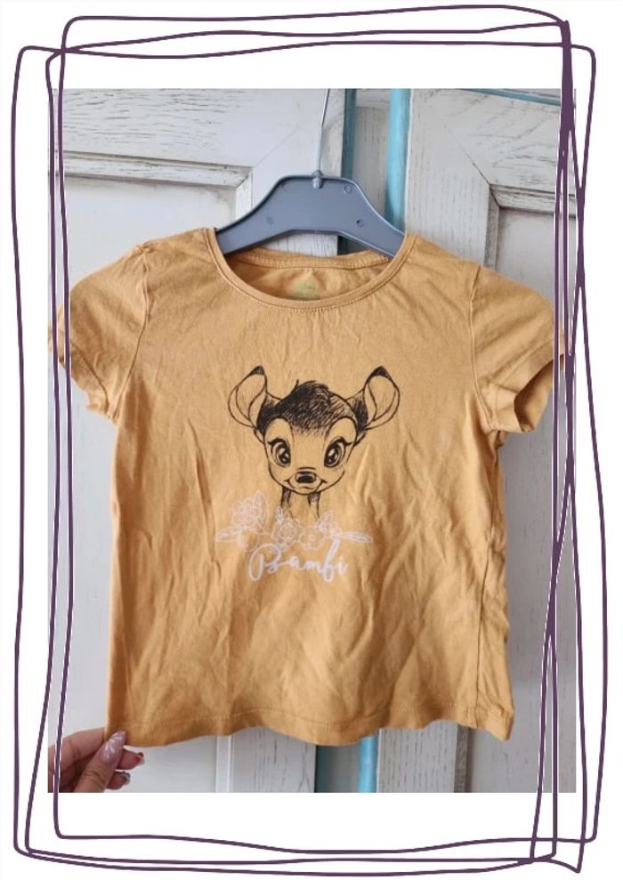 Tshirt moutarde Bambi 4ans
