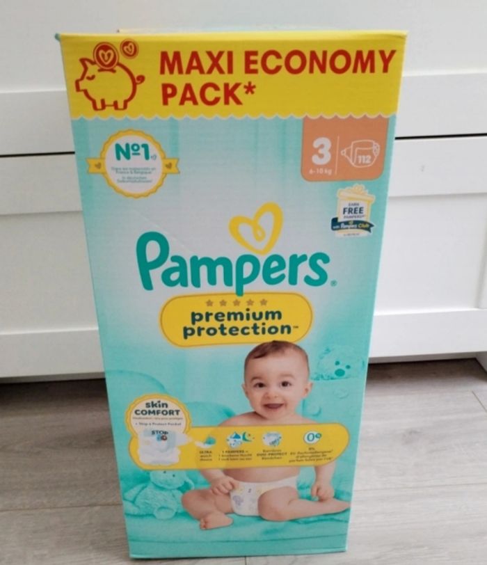 Couche pampers premium protection