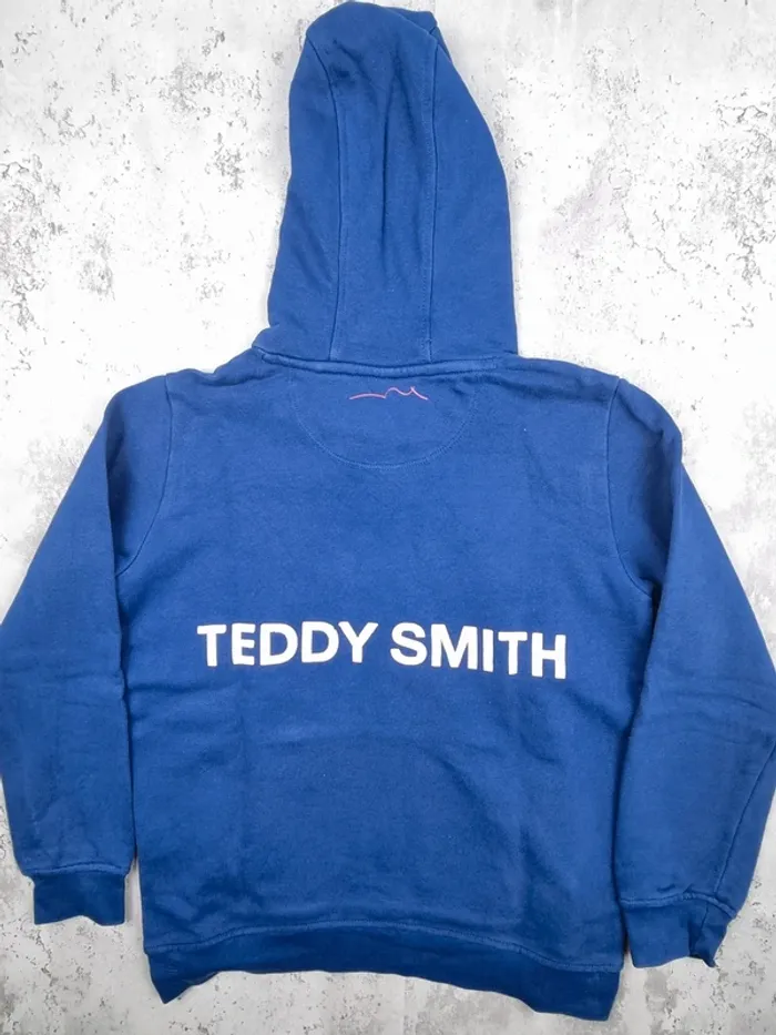Sweat à capuche Teddy Smith bleu – Taille 12 ans Garçon (mesures en photos) - photo numéro 4