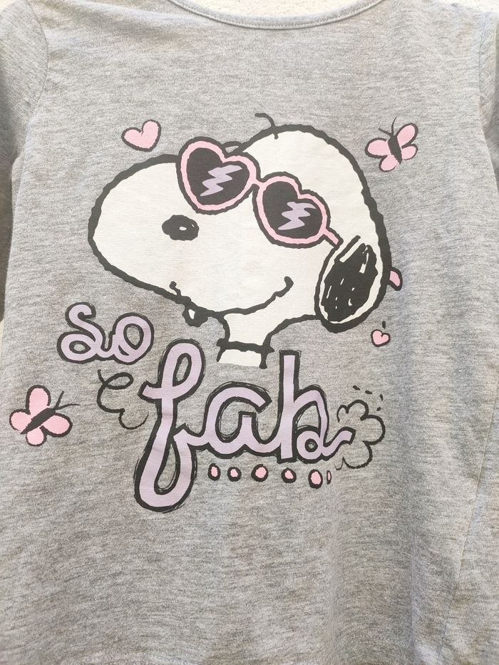 Tee-shirt manches longues 4/6 ans Peanuts - photo numéro 2