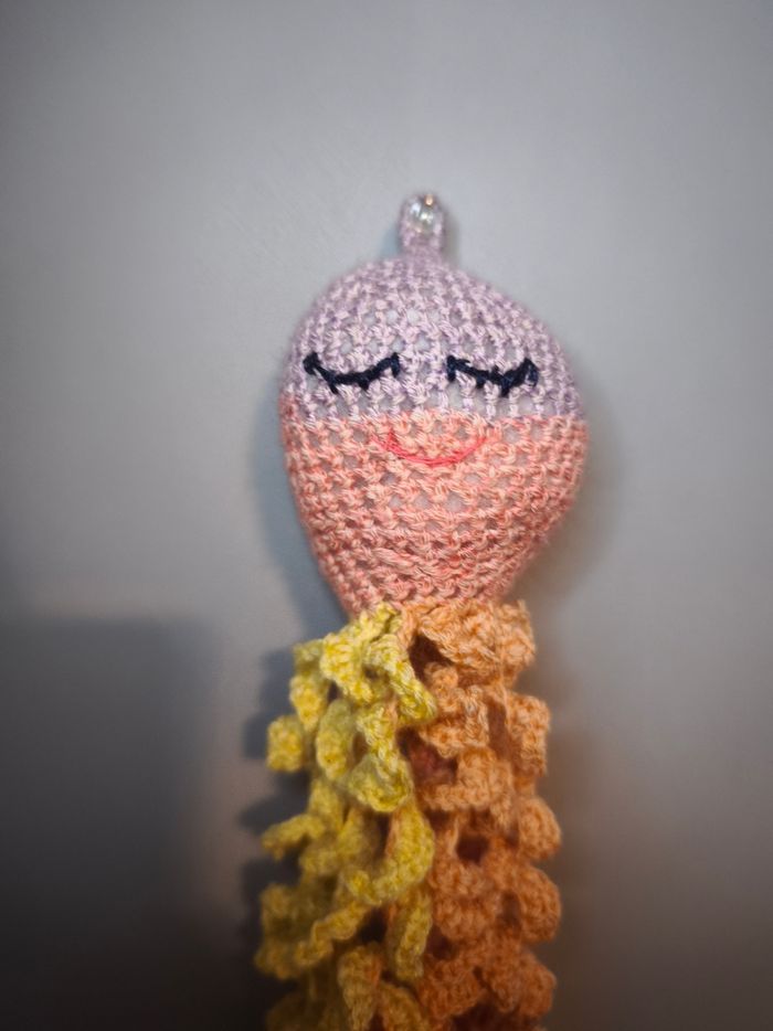 Pieuvre doudou au crochet fait main – apaise et rassure bébé 🌈