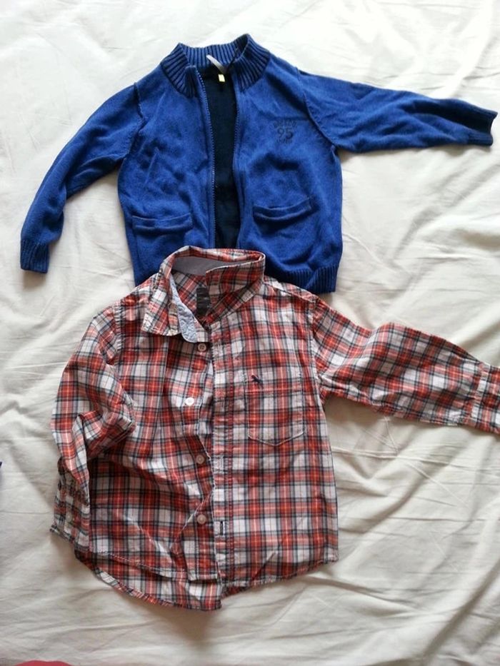 Ensemble Chemise + gilet zippé 2ans