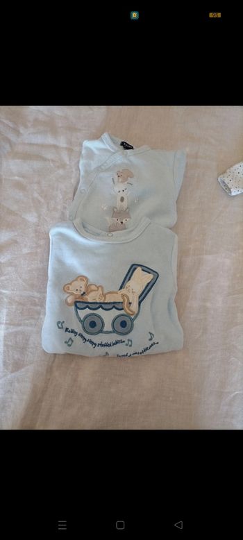 Lot de 2 pyjamas taille 1 mois