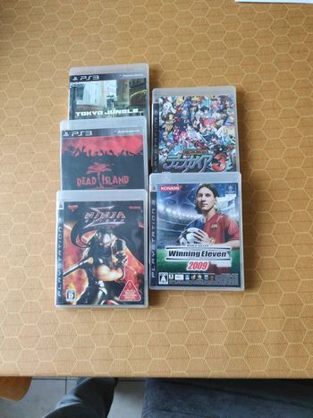 ps3 lot de 5 jeux import japonais