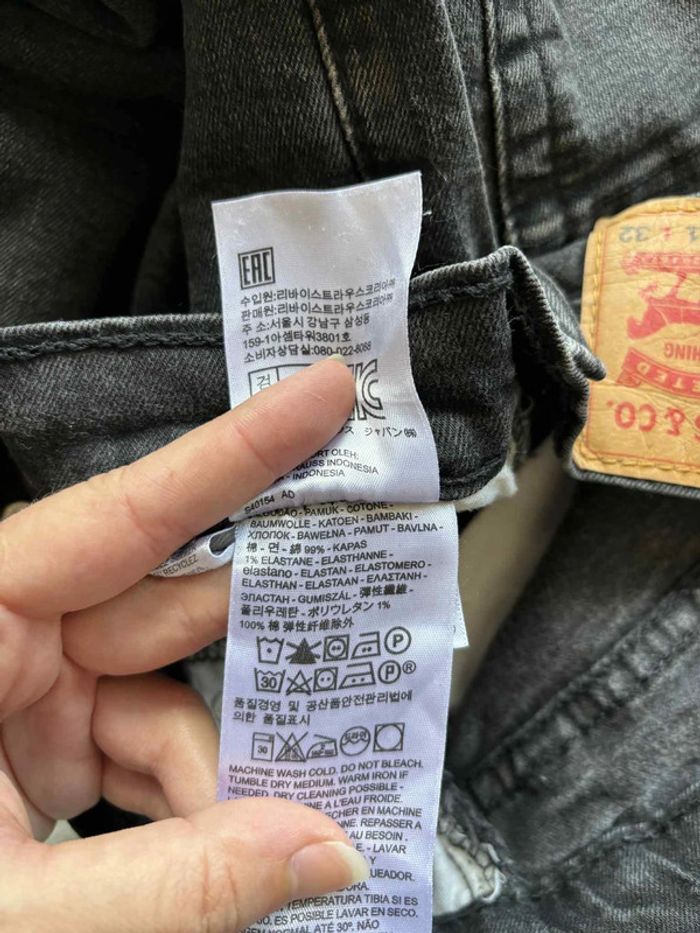 Jeans Levi’s homme 502 M/40 W30 L32 noir/anthracite slim taper, état impeccable - photo numéro 8